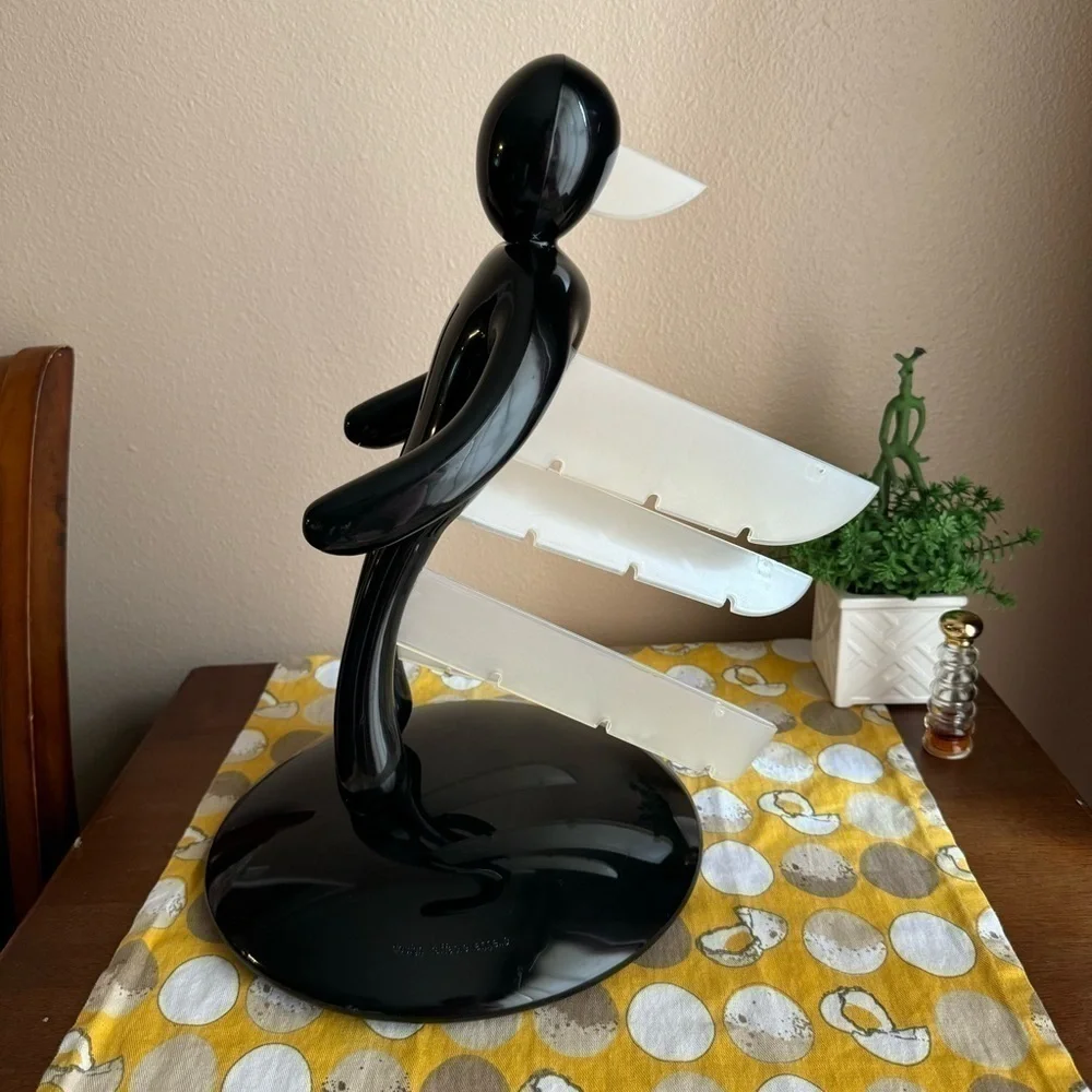 Raffaele Lannello The Ex’ black plastic knife block with sleeves